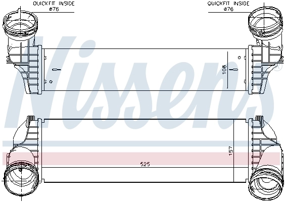 Intercooler, échangeur NISSENS 96364