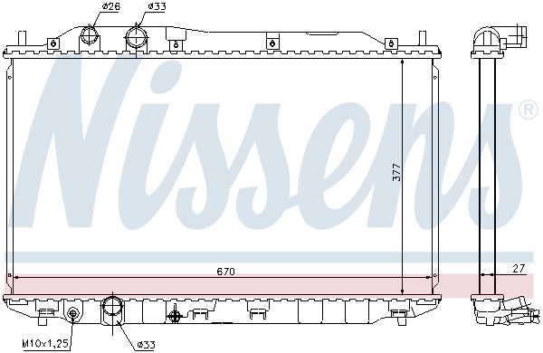 Radiateur, refroidissement du moteur NISSENS 68143
