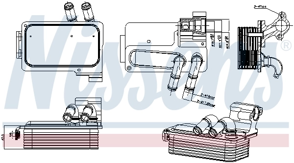 Radiateur d'huile de boîte automatique NISSENS 91511