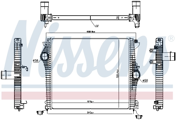 Intercooler, échangeur NISSENS 961532