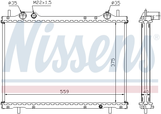 Radiateur, refroidissement du moteur NISSENS 61792A