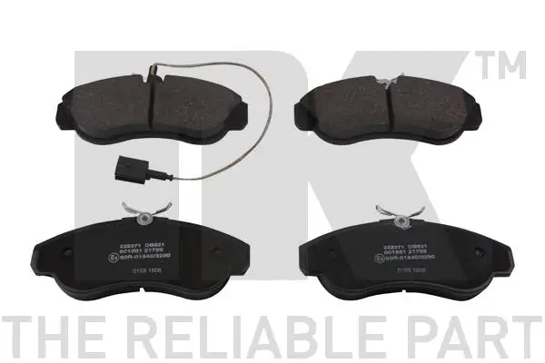 Kit de plaquettes de frein, frein à disque NK 222371