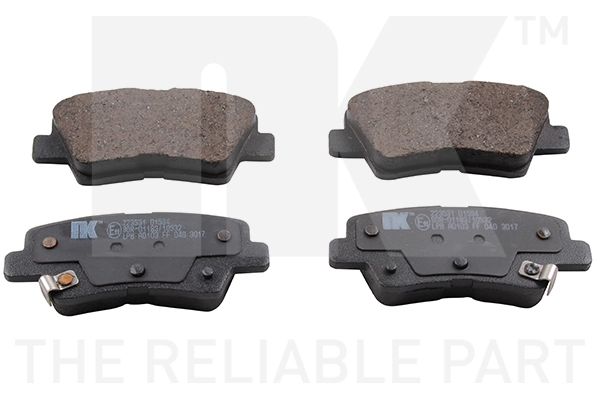 Kit de plaquettes de frein, frein à disque NK 223531
