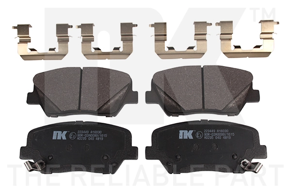 Kit de plaquettes de frein, frein à disque NK 223449