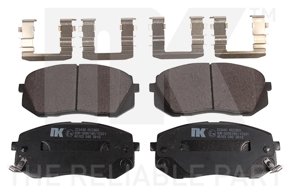 Kit de plaquettes de frein, frein à disque NK 223440