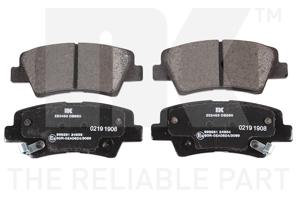 Kit de plaquettes de frein, frein à disque NK 223463