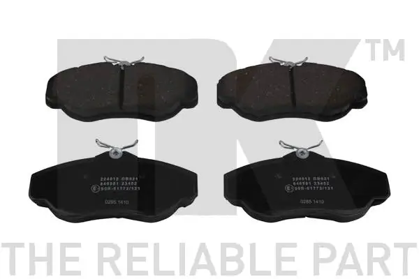 Kit de plaquettes de frein, frein à disque NK 224012