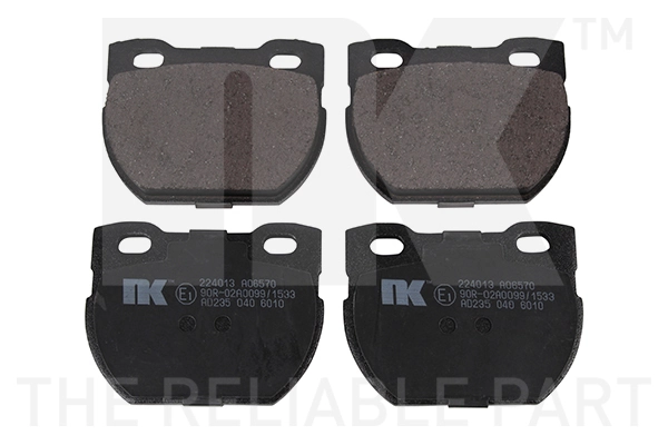 Kit de plaquettes de frein, frein à disque NK 224013