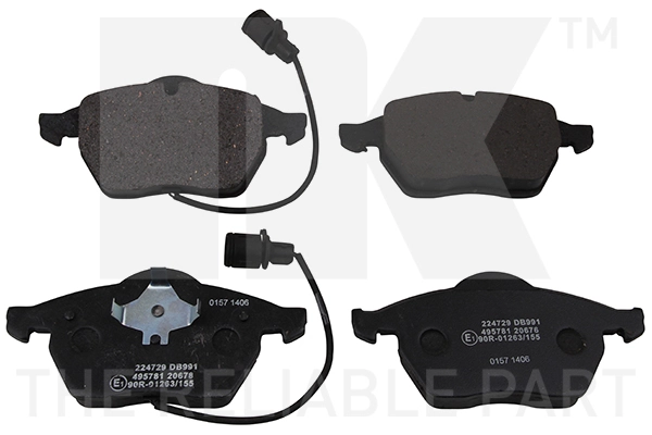 Kit de plaquettes de frein, frein à disque NK 224729