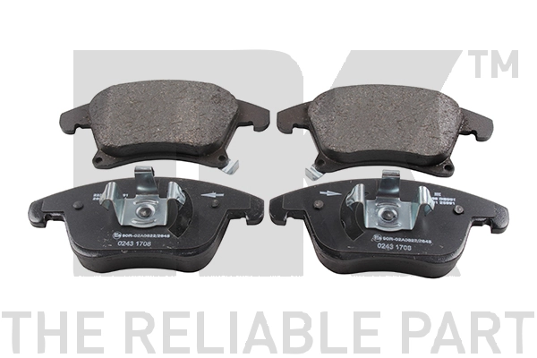 Kit de plaquettes de frein, frein à disque NK 222586