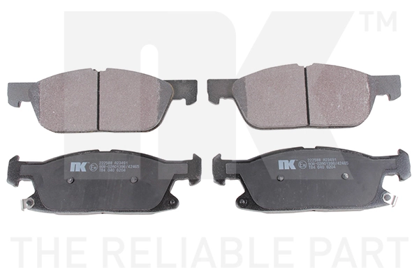 Kit de plaquettes de frein, frein à disque NK 222588