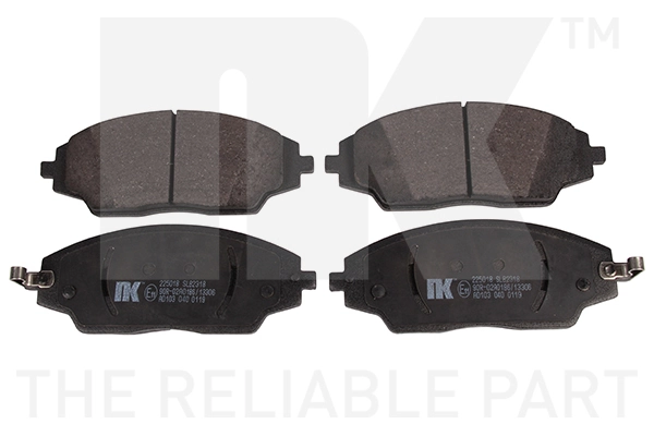 Kit de plaquettes de frein, frein à disque NK 225018