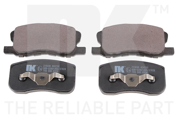 Kit de plaquettes de frein, frein à disque NK 223036