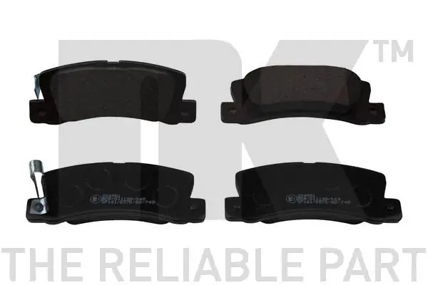 Kit de plaquettes de frein, frein à disque NK 224551