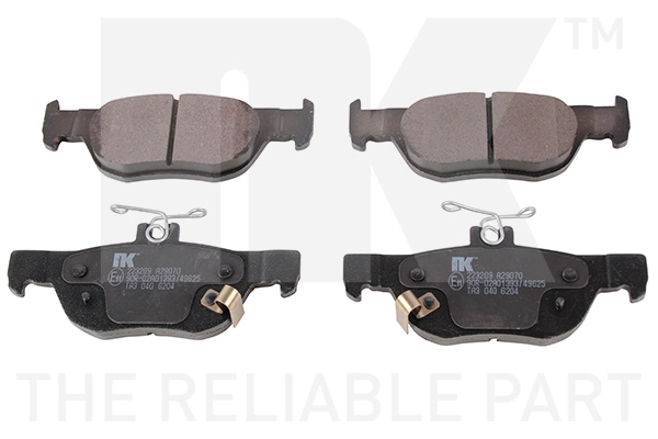 Kit de plaquettes de frein, frein à disque NK 223269