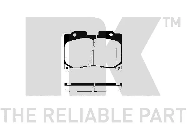 Kit de plaquettes de frein, frein à disque NK 224540