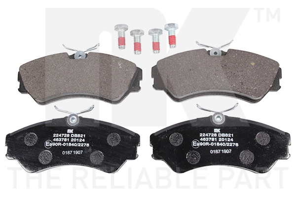 Kit de plaquettes de frein, frein à disque NK 224728