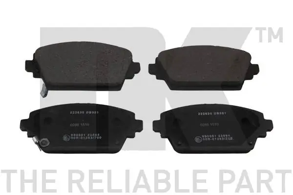 Kit de plaquettes de frein, frein à disque NK 222630