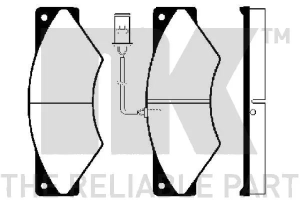 Kit de plaquettes de frein, frein à disque NK 222347