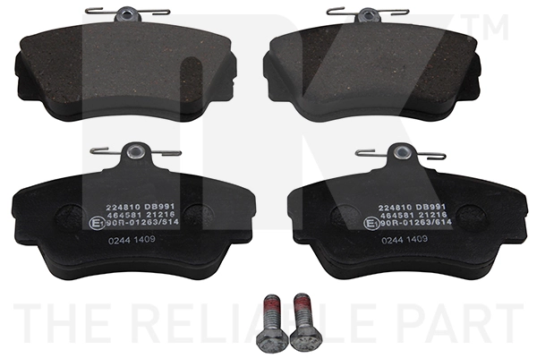 Kit de plaquettes de frein, frein à disque NK 224810