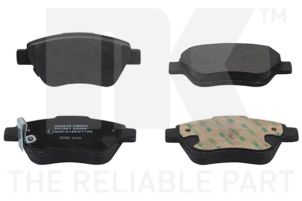 Kit de plaquettes de frein, frein à disque NK 223649