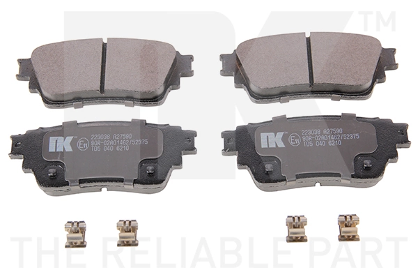 Kit de plaquettes de frein, frein à disque NK 223038