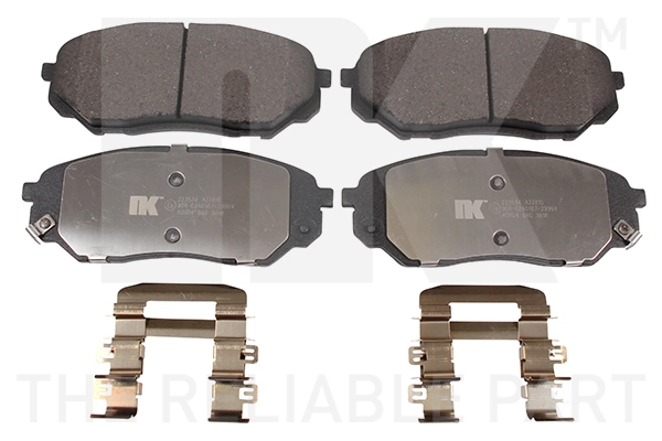 Kit de plaquettes de frein, frein à disque NK 223534
