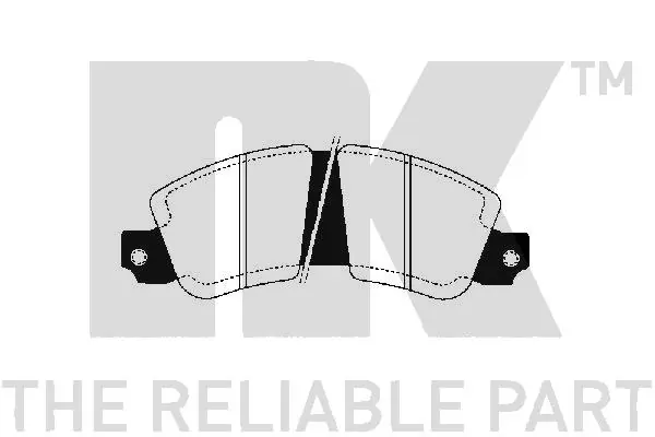 Kit de plaquettes de frein, frein à disque NK 223910