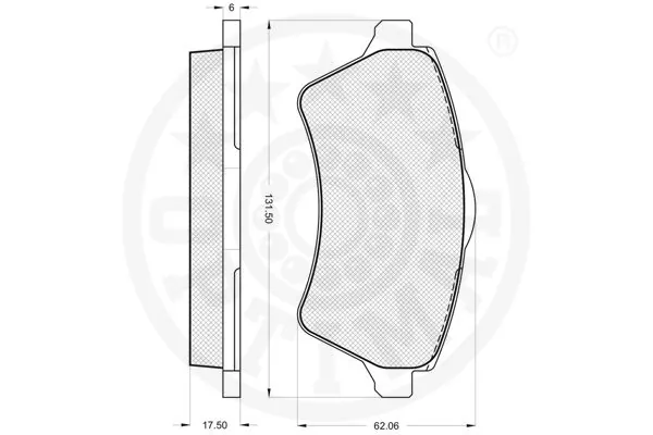 Kit de plaquettes de frein, frein à disque OPTIMAL 82200