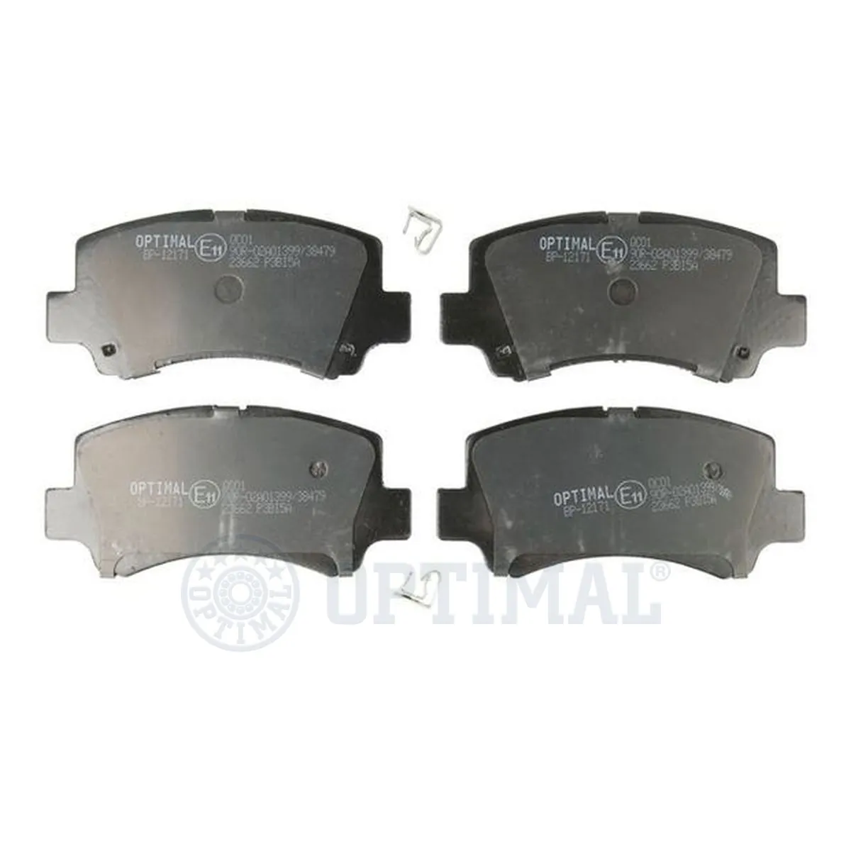 Kit de plaquettes de frein, frein à disque OPTIMAL 12171