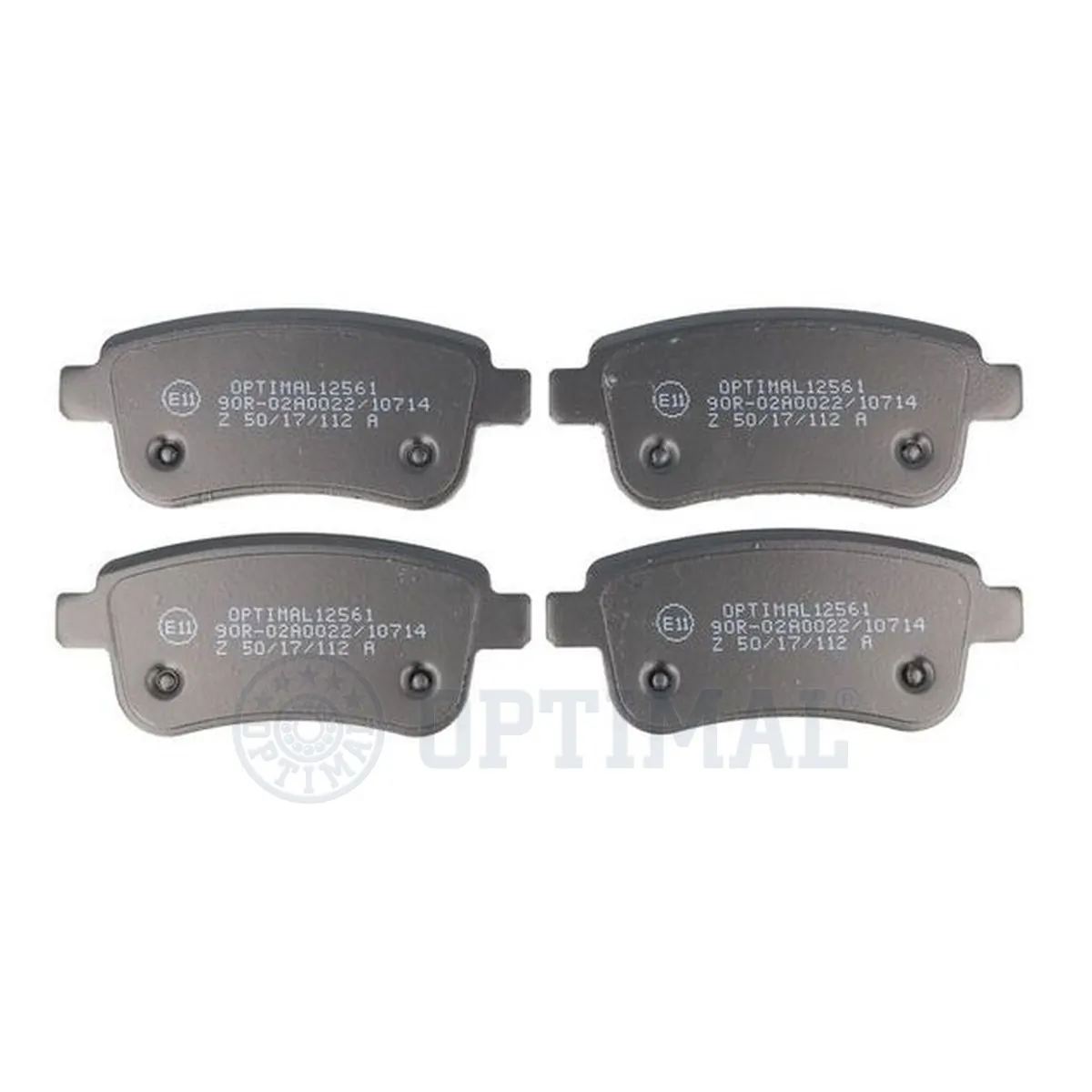 Kit de plaquettes de frein, frein à disque OPTIMAL 12561