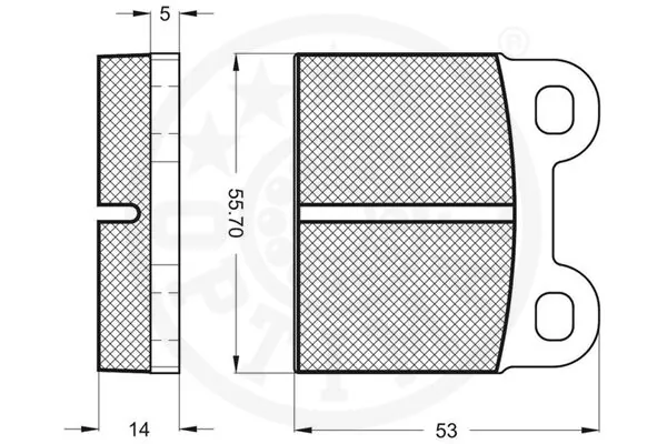 Kit de plaquettes de frein, frein à disque OPTIMAL 2194