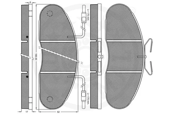 Kit de plaquettes de frein, frein à disque OPTIMAL 9647