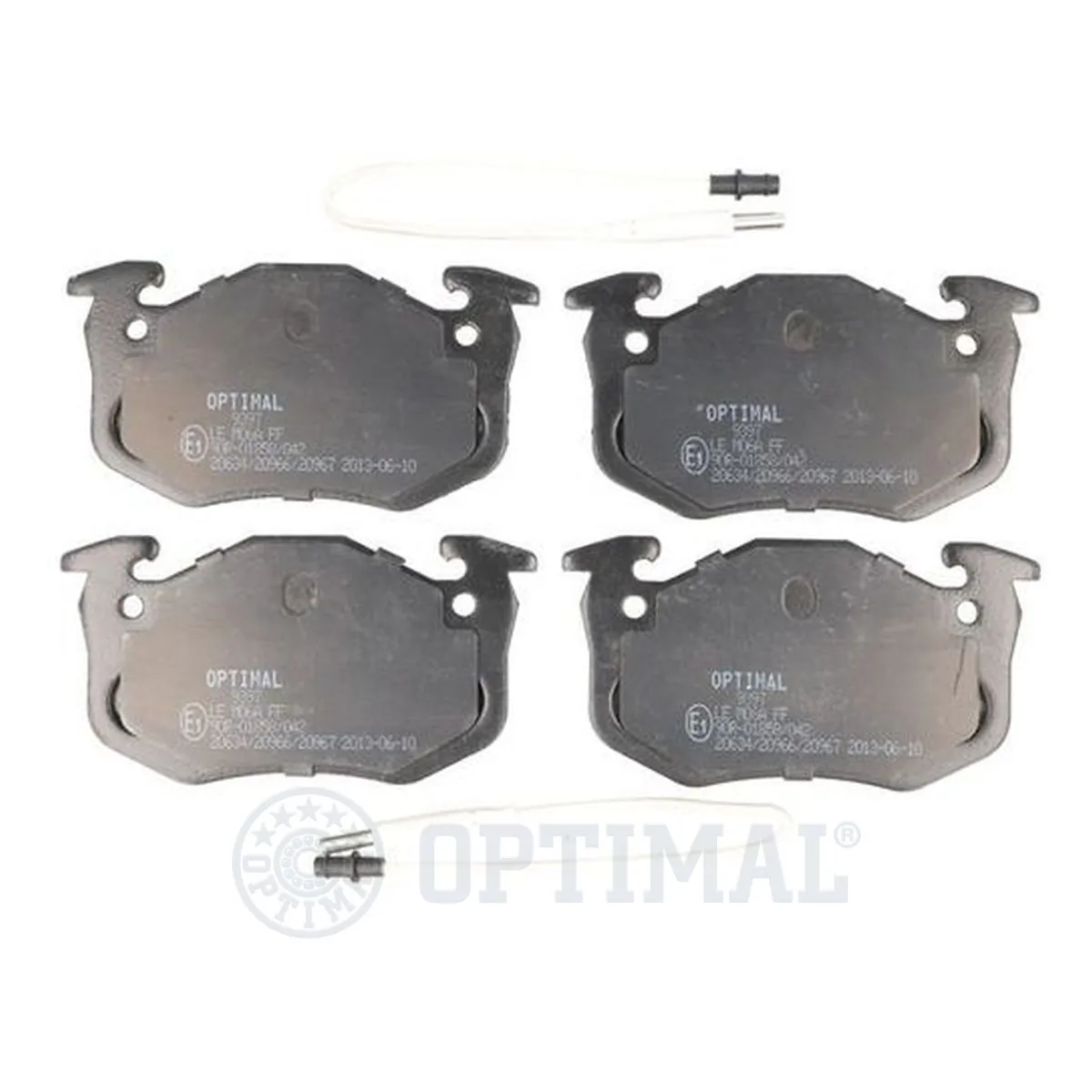 Kit de plaquettes de frein, frein à disque OPTIMAL 9397