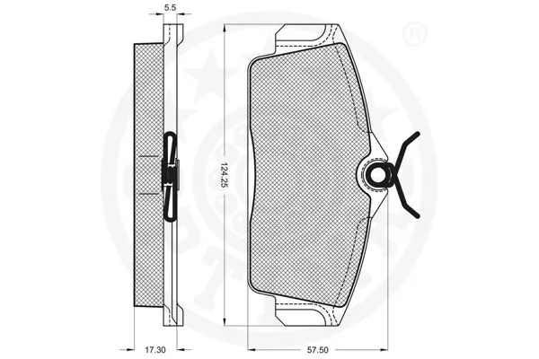 Kit de plaquettes de frein, frein à disque OPTIMAL 10328