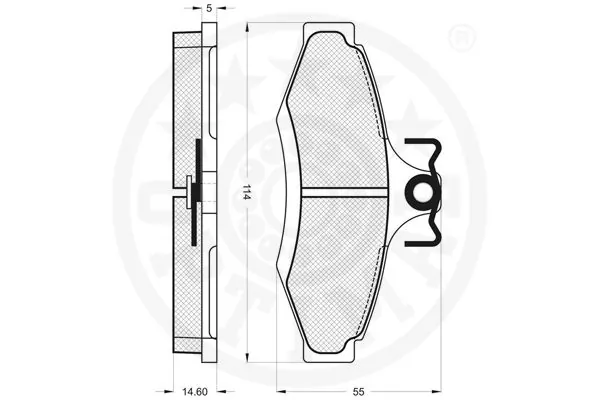 Kit de plaquettes de frein, frein à disque OPTIMAL 10197