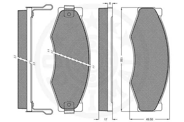 Kit de plaquettes de frein, frein à disque OPTIMAL 9376