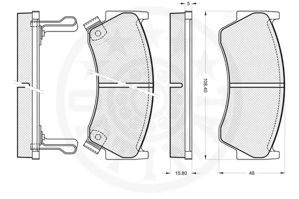 Kit de plaquettes de frein, frein à disque OPTIMAL 59252