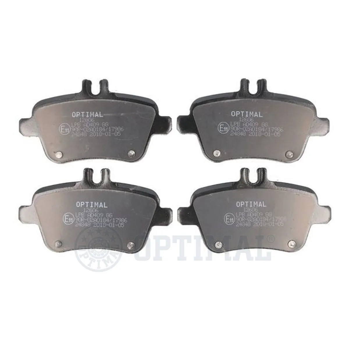 Kit de plaquettes de frein, frein à disque OPTIMAL 12606