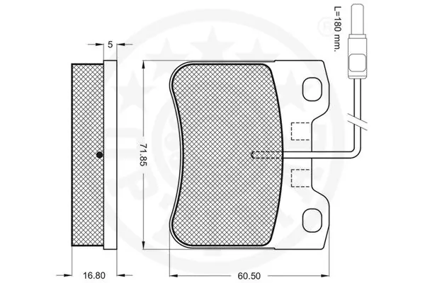 Kit de plaquettes de frein, frein à disque OPTIMAL 9761