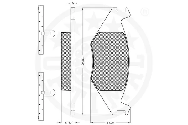 Kit de plaquettes de frein, frein à disque OPTIMAL 9363