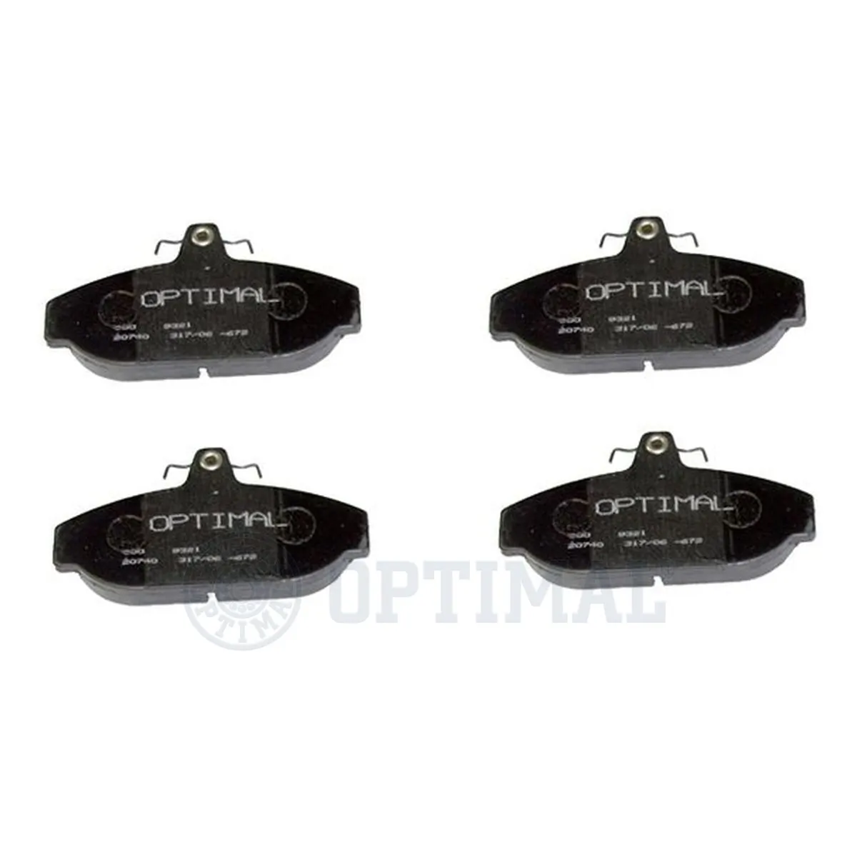 Kit de plaquettes de frein, frein à disque OPTIMAL 9321