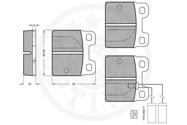 Kit de plaquettes de frein, frein à disque OPTIMAL 9432