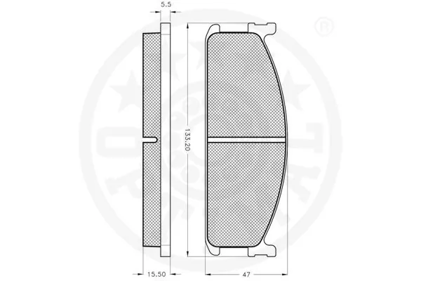 Kit de plaquettes de frein, frein à disque OPTIMAL 9419
