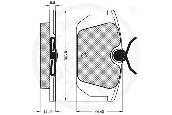 Kit de plaquettes de frein, frein à disque OPTIMAL 9460