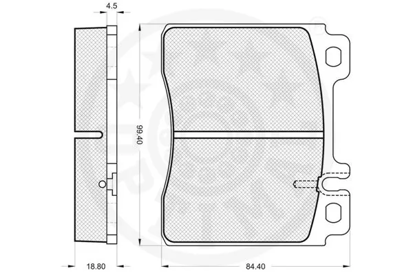 Kit de plaquettes de frein, frein à disque OPTIMAL 9817