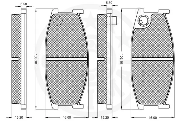 Kit de plaquettes de frein, frein à disque OPTIMAL 9211