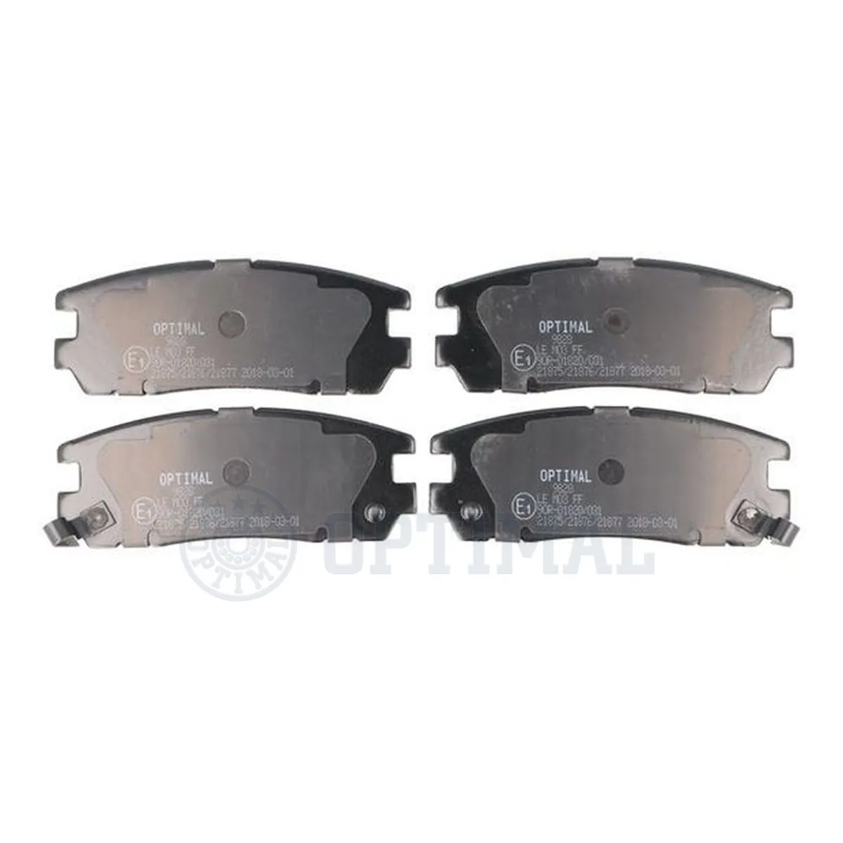 Kit de plaquettes de frein, frein à disque OPTIMAL 9828