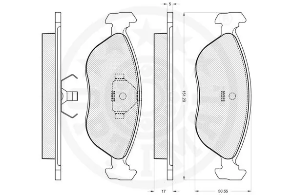Kit de plaquettes de frein, frein à disque OPTIMAL 9869