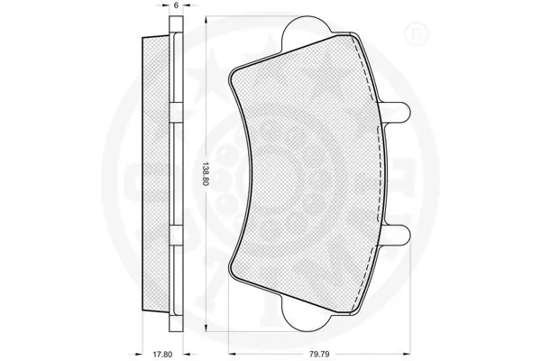 Kit de plaquettes de frein, frein à disque OPTIMAL 81900